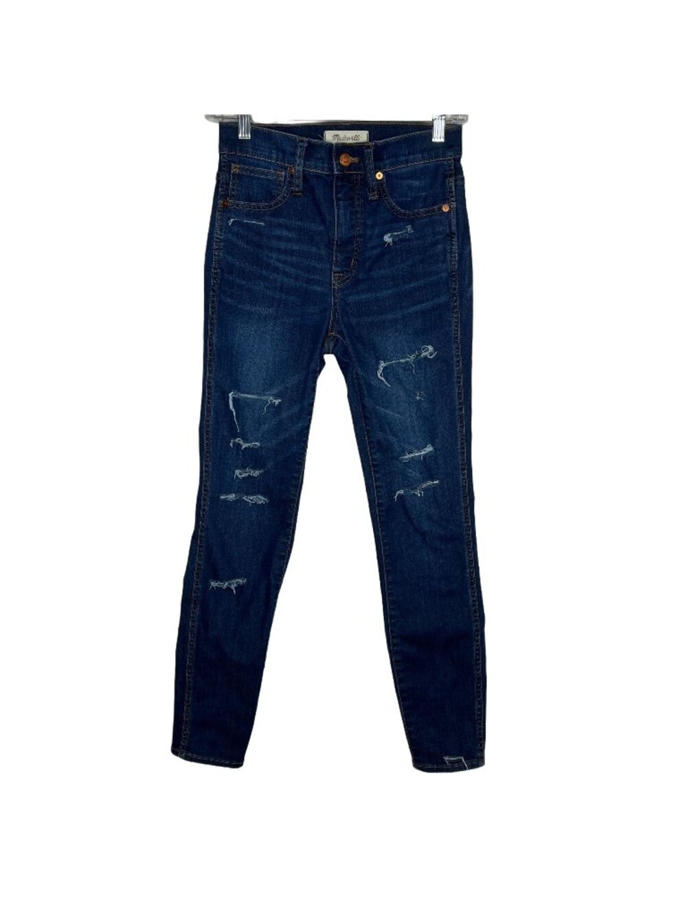 Madewell 10 Inch High Rise Skinny Jeans Women's 24 Dark Wash
